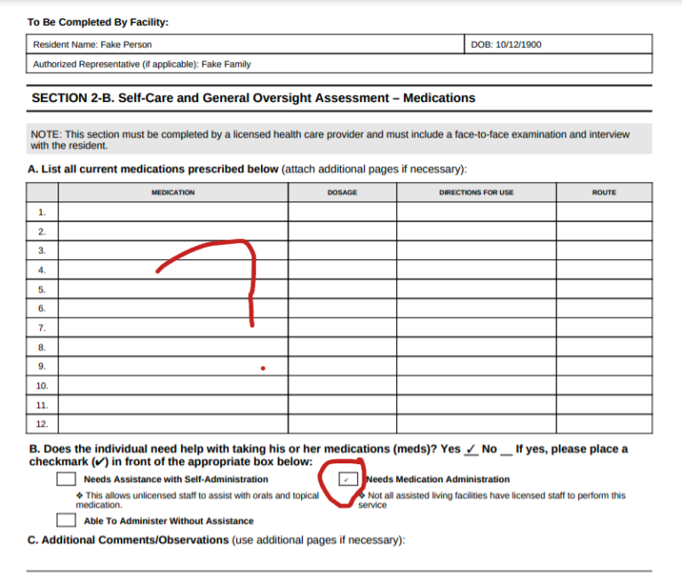 Making Sure 1823 Form Is Properly Filled Out ALF Boss