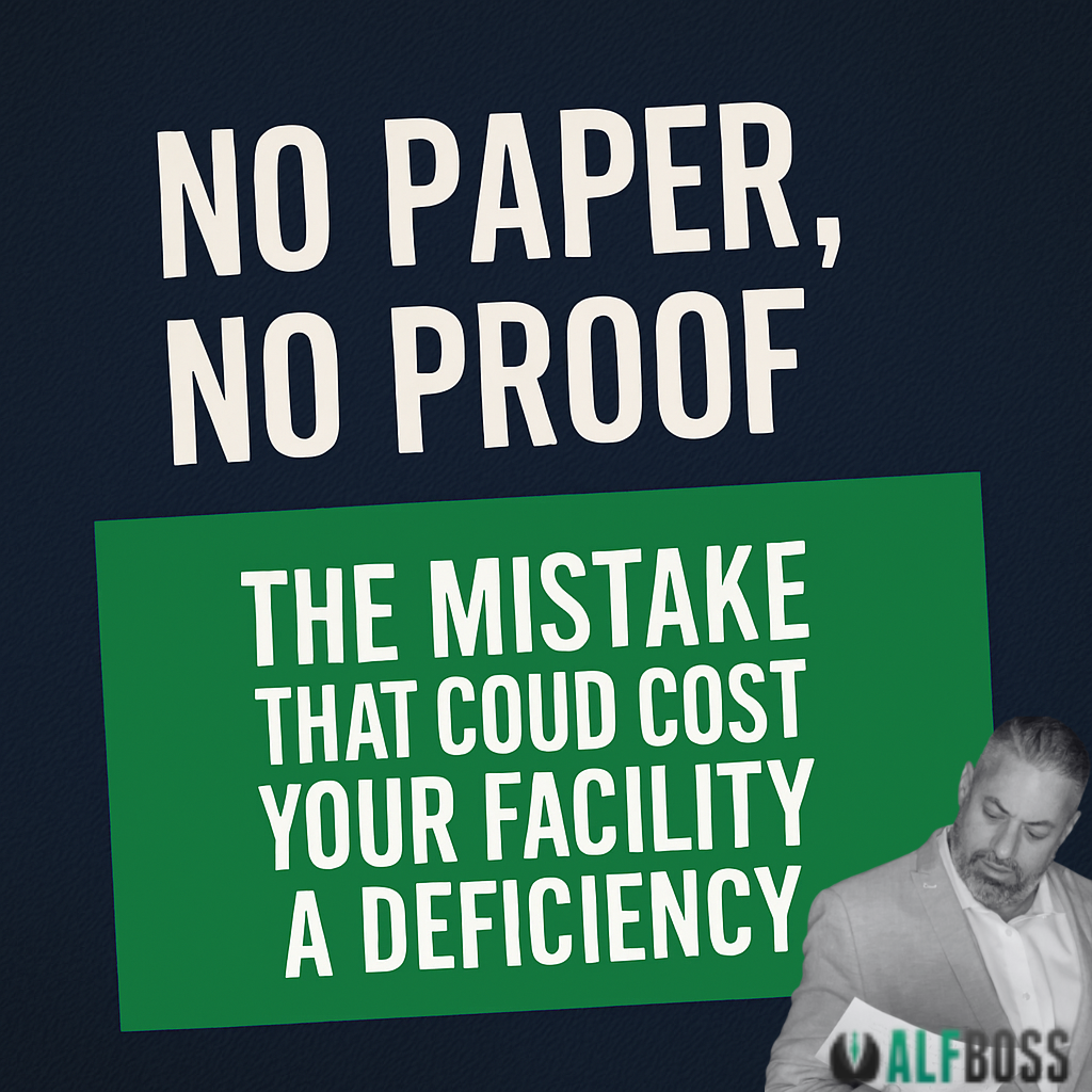No Paper, No Proof: The Mistake That Could Cost Your Facility a Deficiency