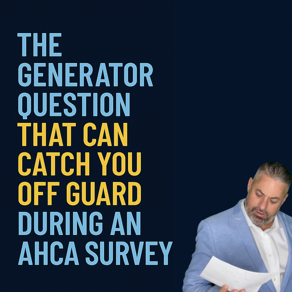 The Generator Question That Can Catch You Off Guard During an AHCA Survey