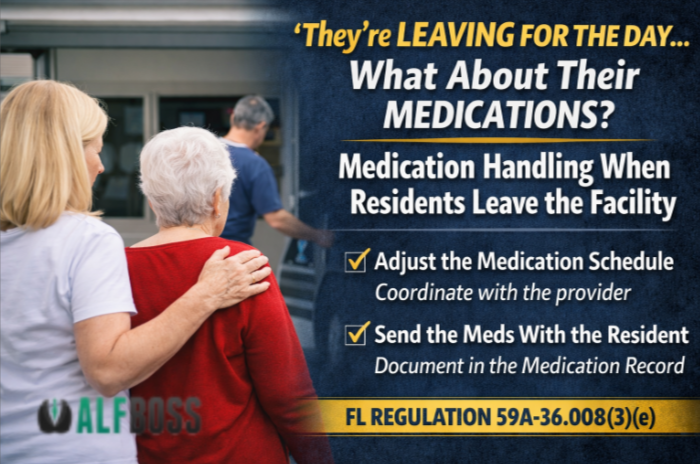 Florida Regulation 59A-36.008(3)(e) &ndash; Managing Medications When Residents Leave the Facility